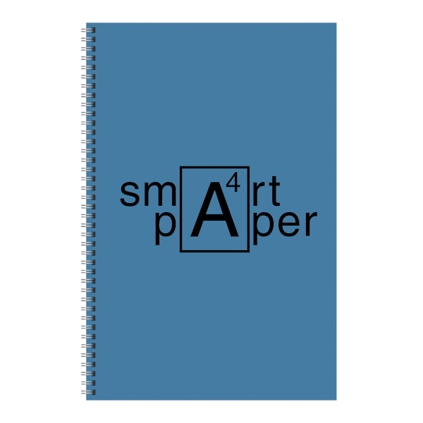 Тетрадь 80л А4 клетка/гребень "Smart paper. № 1" картон, синий ТС4804951 Listoff