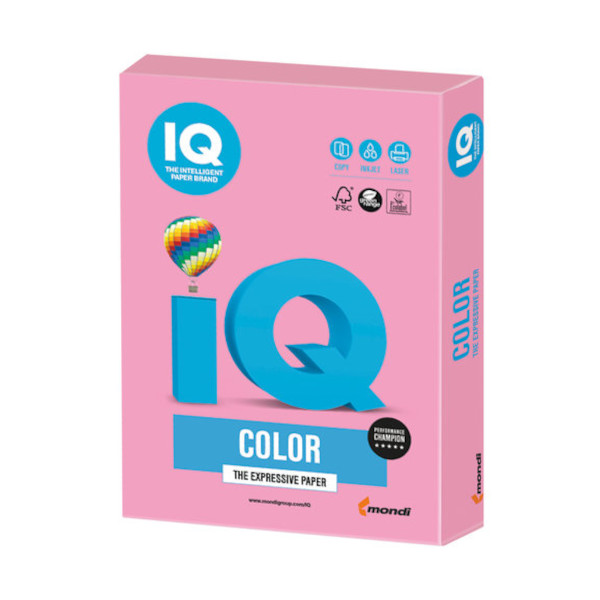 Бумага IQ Color А4 160г/250л РI25 (пастель розовая)