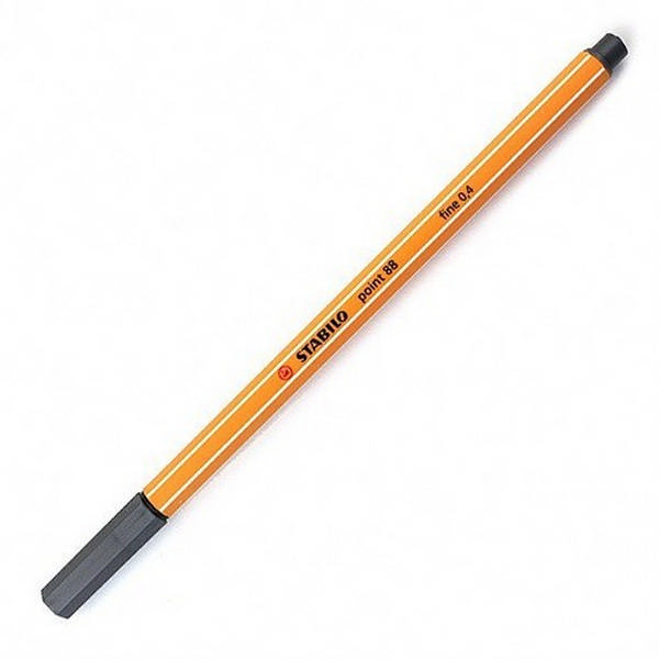 Ручка капиллярная Stabilo "Point 88" серая холодная, 0,4мм 88/95