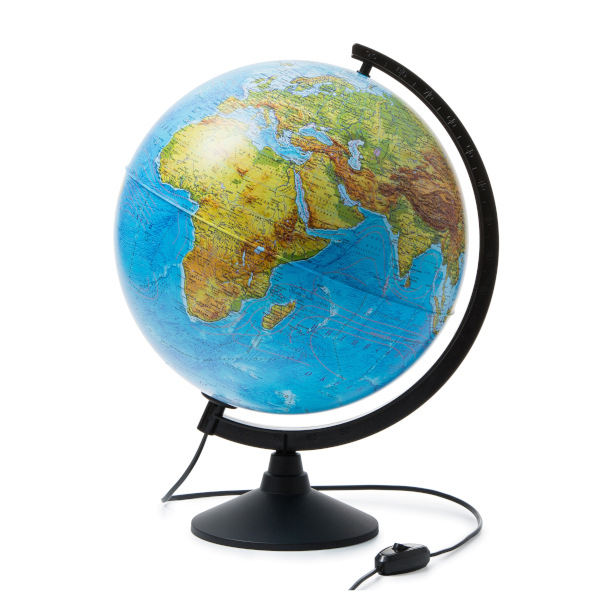 Глобус Globen Классик D=32 см с физико-политической картой Земли, с подсветкой К013200101