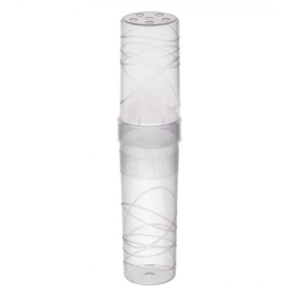 Пенал Стамм "Тубус Cristal " 1 отд., б/напол., 4*19 см, пластмассовый, белый ПН55