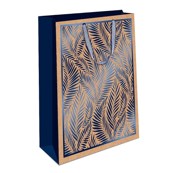 Пакет из крафт-бумаги 18*22,3*10см "Синие листья" 0397.524 Арт Дизайн