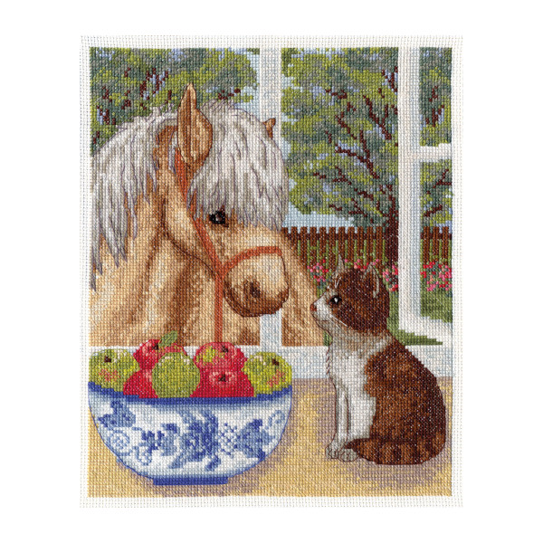 Набор для вышивания Klart "Пони и котенок" 21*25,5см 8-096