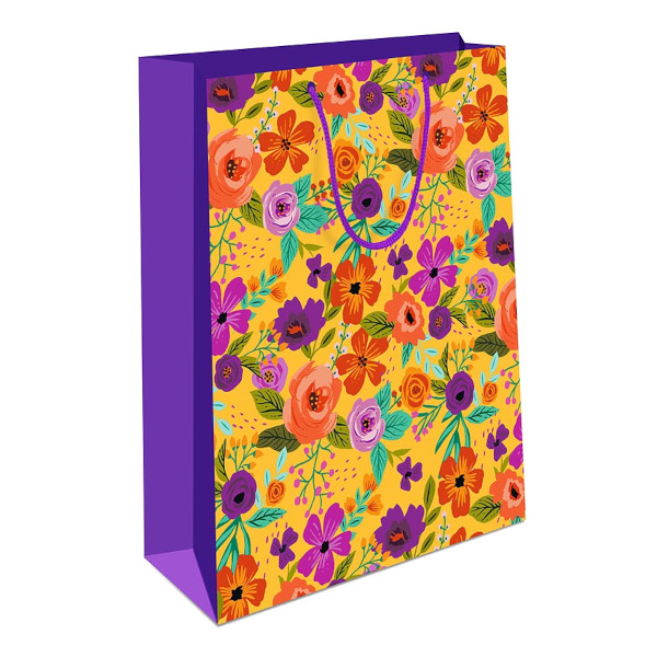 Пакет бумажный "Цветы" 11,5*14,5*6,5см, ламинир. 0291.576 Арт Дизайн