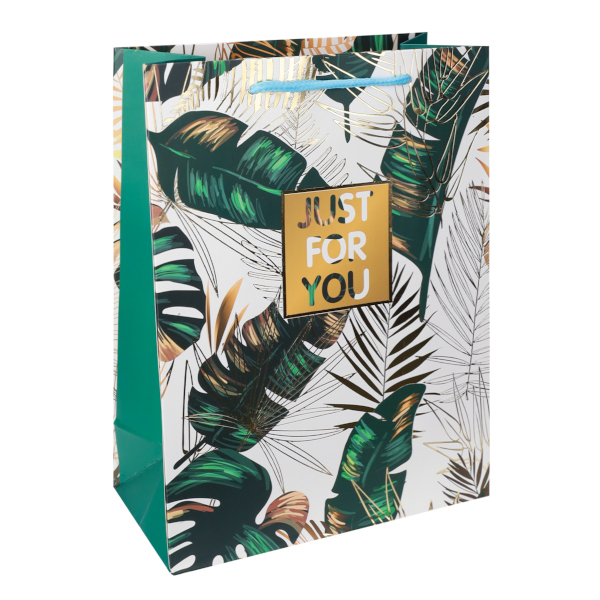 Пакет бумажный "Тропический рай" зеленый, 31*42*12см, ламинир. ППК-1952 Dream cards