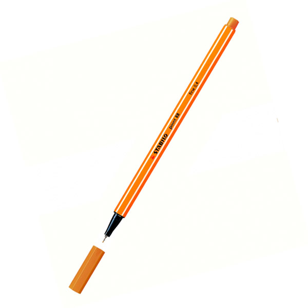 Ручка капиллярная Stabilo "Point 88" темн. охра, 0,4мм 88/89