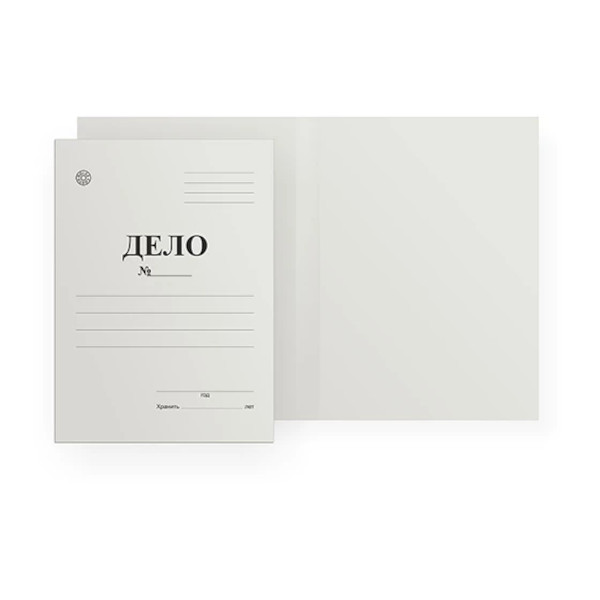Папка-обложка "Дело №" А4 белая, немелован. картон 360гр/м2 D00604 Dolce Costo