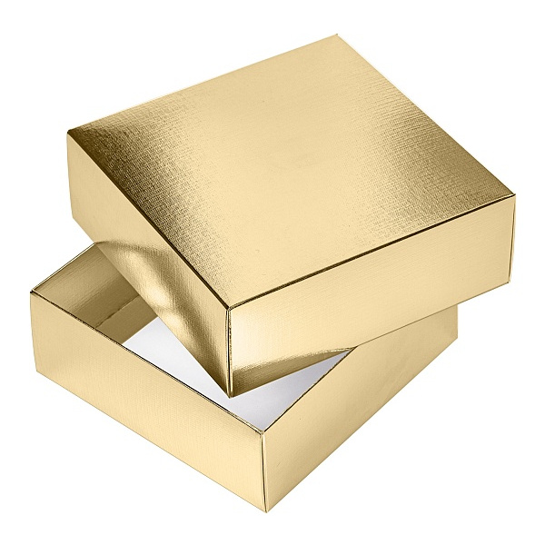 Коробка подарочная складная "Metallic" золото 18*18*6,5см Ккс_03424 Hatber