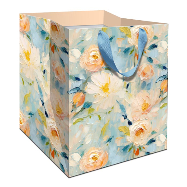 Пакет бумажный 30*25*25см "Цветы маслом" 1324.819 Арт Дизайн