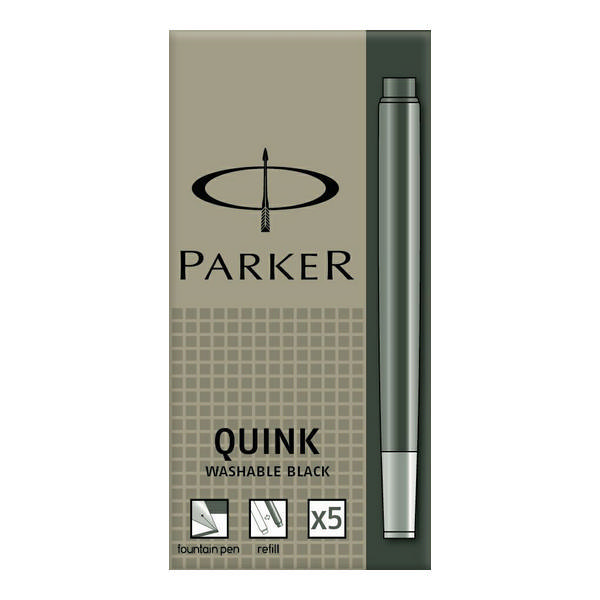 Чернильный патрон Parker "Quink Ink Cartridges" черный 1950382 (5шт)