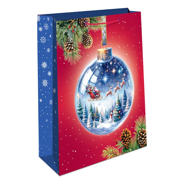Пакет бумажный 42,5*33*10см "Дед Мороз в пути" 0195.545 Арт Дизайн