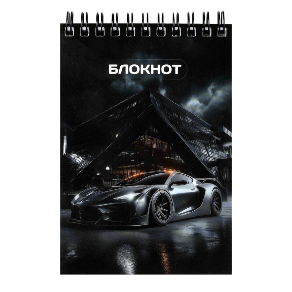 Блокнот А6 80л "Сити-драйв" клетка, гребень, мягк.обл., картон 74037 Феникс+