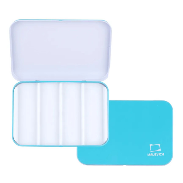 Пенал для акварели на 20 кювет, металл, голубой 195315 Малевичъ