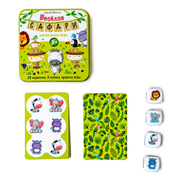 Игра настольная "Веселое Сафари" жест. коробка 03529 Десятое королевство