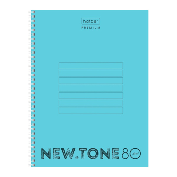 Тетрадь 80л А4 клетка/гребень "NEWtone Pastel Незабудка" пластик, голубой 80Т4A1гр_05025 Hatber