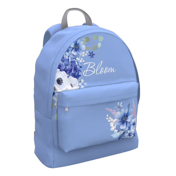 Рюкзак Erich Krause "EasyLine 17L Pastel Bloom (Light Blue)" 1отд., 1карм., 39*29*13см 61940