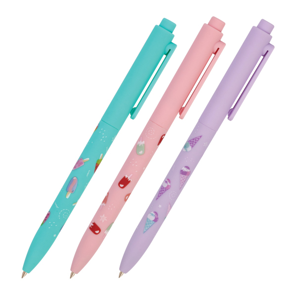 Ручка шар. автомат. 0,7мм, синий, рисунок на корп., ассорти "Мороженки" 20-0297/02 Bruno Visconti