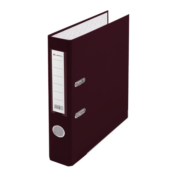 Папка-регистратор А4, 50мм, картон/пленка, карман, кант, бордовый AF0601-BR/AF0601-BR1 Lamark