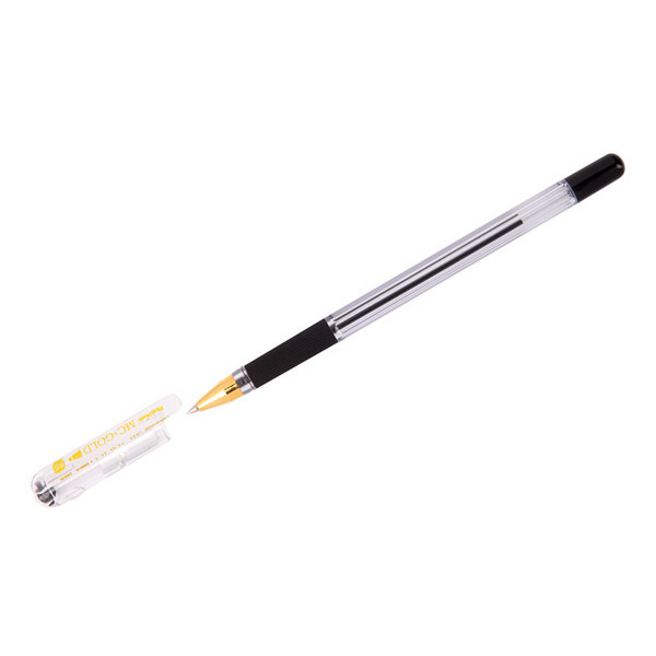 Ручка шар. масл. осн. 0,5мм, черный, прозрач. корп. "MC Gold" МС-01/BMC-01 MunHwa