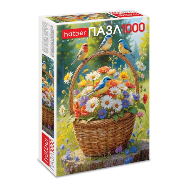 Пазлы 1000 элем. "Цветочная корзинка" А2 480*680мм 1000ПЗ2_36905 Hatber