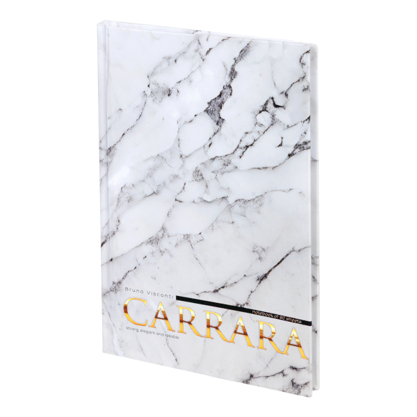 Блокнот А5 80л "Carrara" клетка, сшивка, тв.обл., картон, рисунок 3-80-072/40 Bruno Visconti