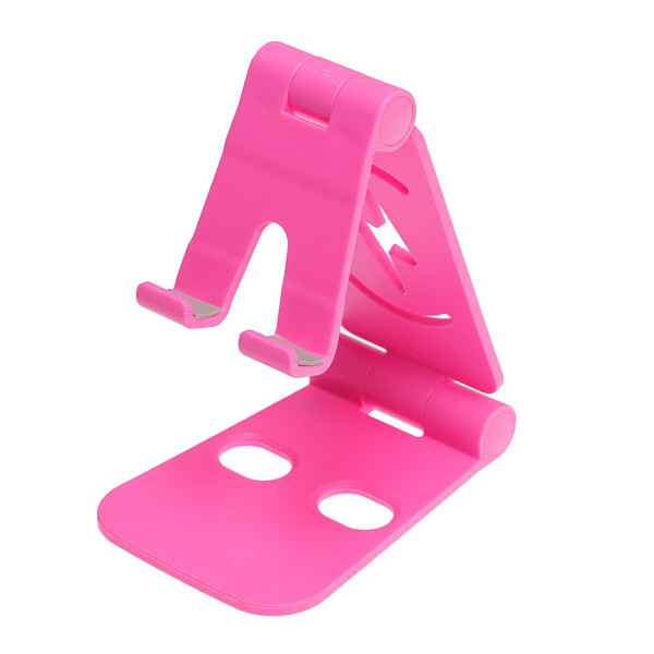 Подставка для телефона Luazon 13,5*8*2,8см, пластик, розовый, складная, регул. 4487505