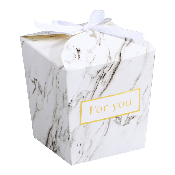 Бонбоньерка складная 7,5*7,5*8см "Мрамор" 9044131 Дарите Счастье