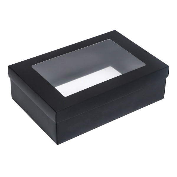 Коробка складная с окном 30*20*9см "Черная" 9702362 Upak land