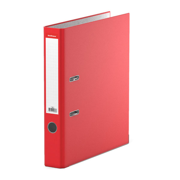 Файл А4, 50мм, разборный, картон/бумвинил, кант, красный "Стандарт" 698 Erich Krause
