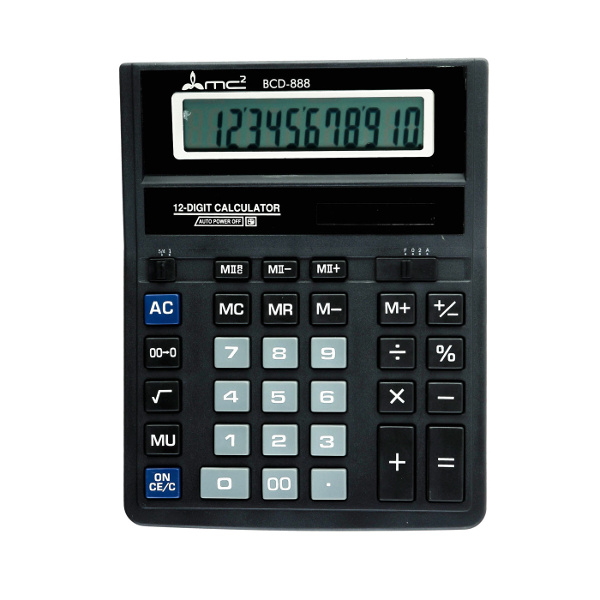 Калькулятор МС2 BCD-888 (черный) настольный 12р