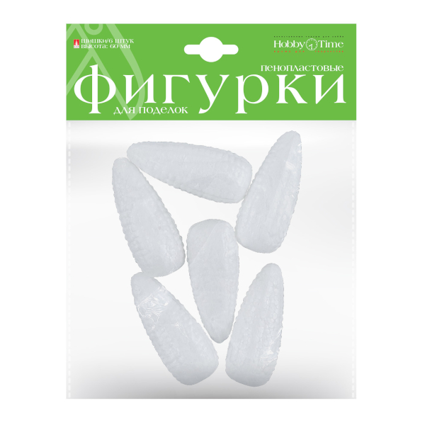 Заготовка для декора пенопласт "Шишки" 6см (6шт) 2-206/01 HOBBY TIME