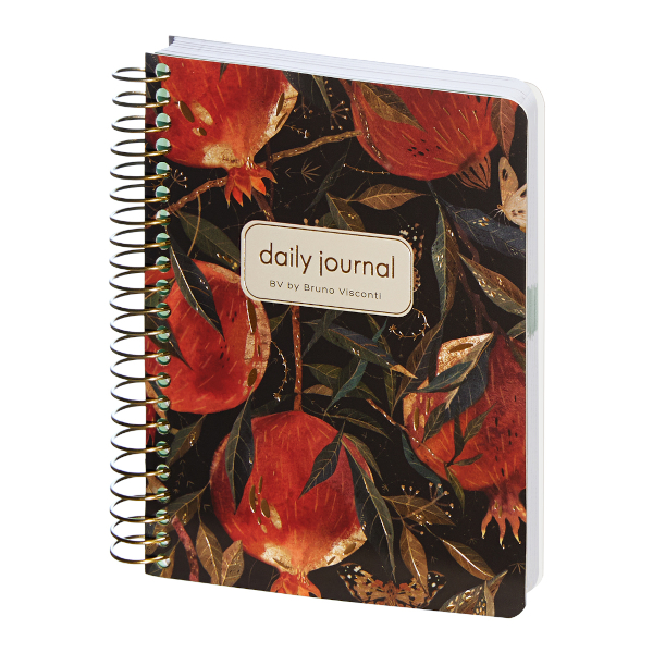 Ежедневник А6 не дат Bruno Visconti "Flora. Гранат" спираль, тв.обл., картон 3-703/04