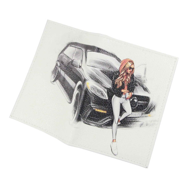 Обложка для автодокументов "Silver. Синий" иск. кожа, метал. уголки ККФ0169 Listoff