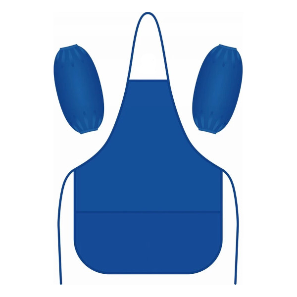Фартук-накидка для уроков труда+нарукавники "Синий" 39*49см, 2 кармана PA0001-BL Lamark