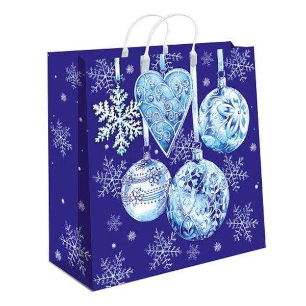 Пакет подарочный пластиковый "Шары на синем" 30*30*9см 0426.279 Арт Дизайн