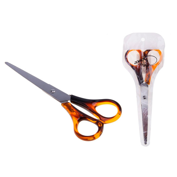 Ножницы 20см OfficeSpace пластик, янтарный S200_1817