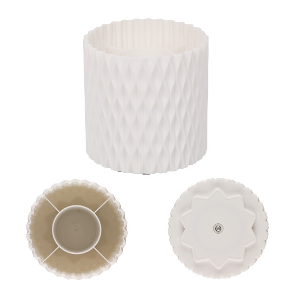 Подставка для пиш. прин. "Eclectic" 5 отд., 12,5*12см, пластик, белый 4104335 deVENTE