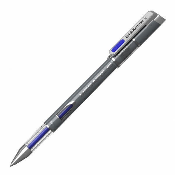 Ручка гелевая 0,5мм, синий, серый корп. "Megapolis Gel" 92 Erich Krause
