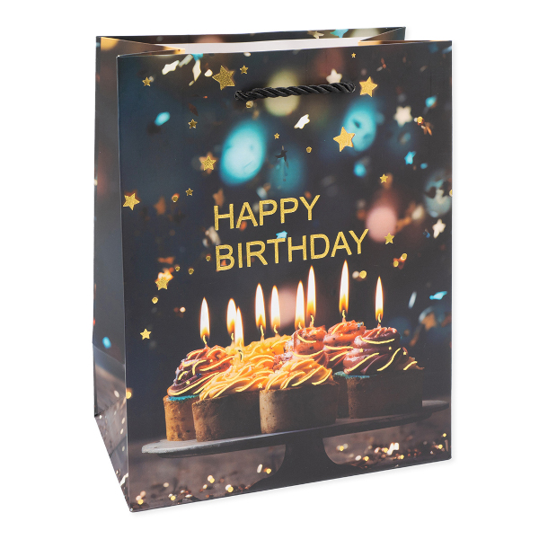 Пакет бумажный 41,5*30*12см "Фееричный день рождения, Дизайн 3" 503100 Дон Баллон