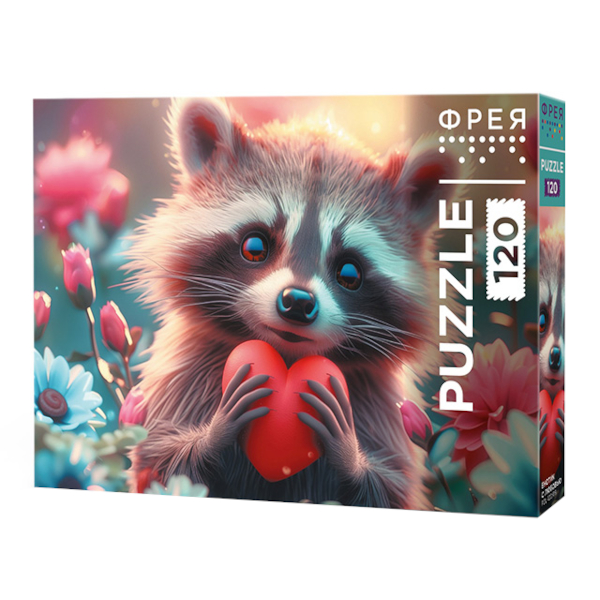 Пазлы 120 элем. "Енотик с любовью" 165*230мм PZL-120/09 ФРЕЯ