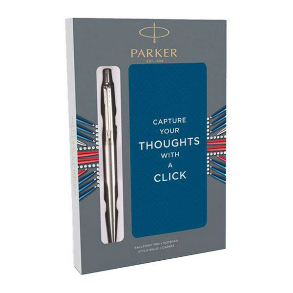 Набор Parker  Джоттер ГифтСет шар. ручка, блокнот в подарочной упаковке, сталь корпус 2061287