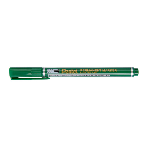 Маркер перм 1,6мм спирт.осн. пулевид., зеленый, пластик. корп. Fine Point NF450-D  Pentel
