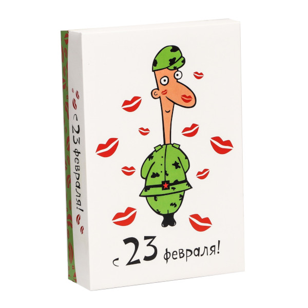 Коробка складная 30*20*7см "23 февраля. Солдат" 9327108 Upak land