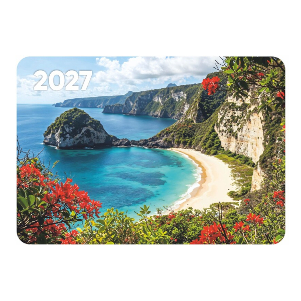 Календарь карманный 2027г "Морской берег" 70*100мм 03064 Lamark
