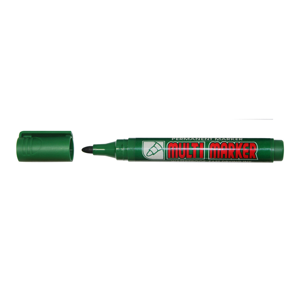 Маркер перм 3мм, спирт. осн., пулевид., зелёный, пластик. корп. "Multi marker" СРМ-800 Crown