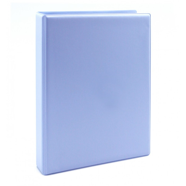 Обложка для тетрадных блоков 166*223*32мм, 4 кольца, картон/ПВХ, св.-голубой 2419.К-124.