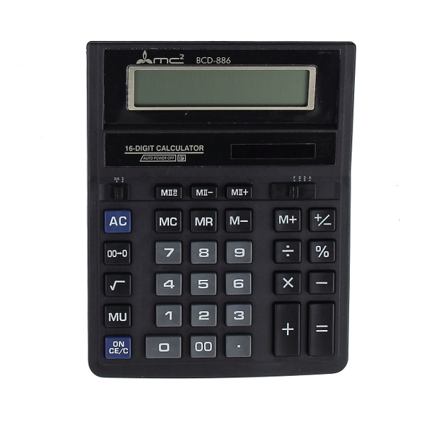 Калькулятор МС2 BCD-886 (черный) настольный 16р