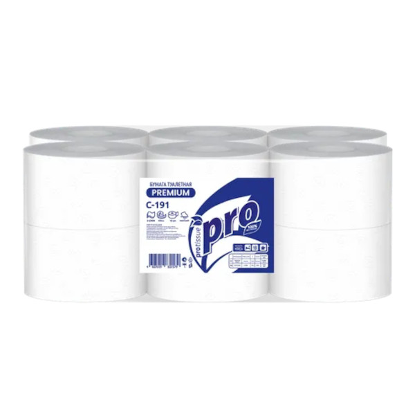 Бумага туалетная 2-слойная PROtissue "Instant" 9,5см*170м в мини рулонах Т2 С191
