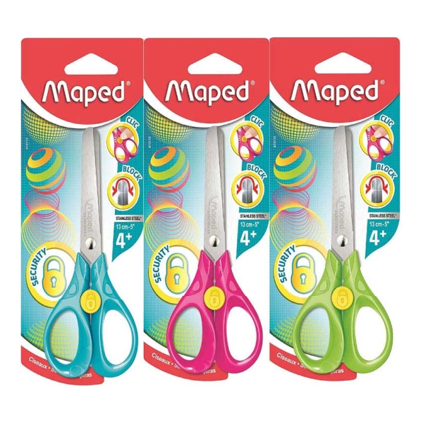 Ножницы 13см Maped "Security" пластик, ассорти 473110