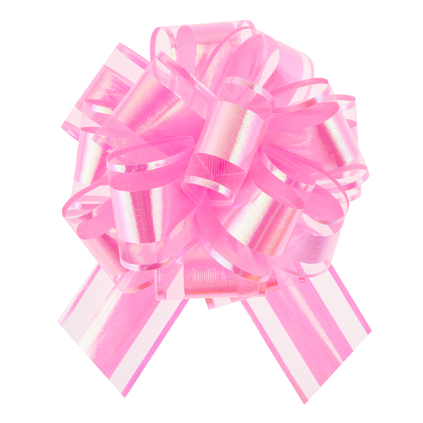 Бант для подарочной упаковки "Шар" 14см, хамелеон, розовый (1шт) 6231864 Волна веселья